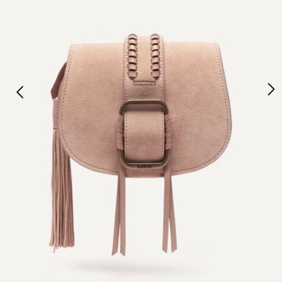 Brand new Teddy suede Ba&sh bag in NOISETTE - Picture 1 of 7